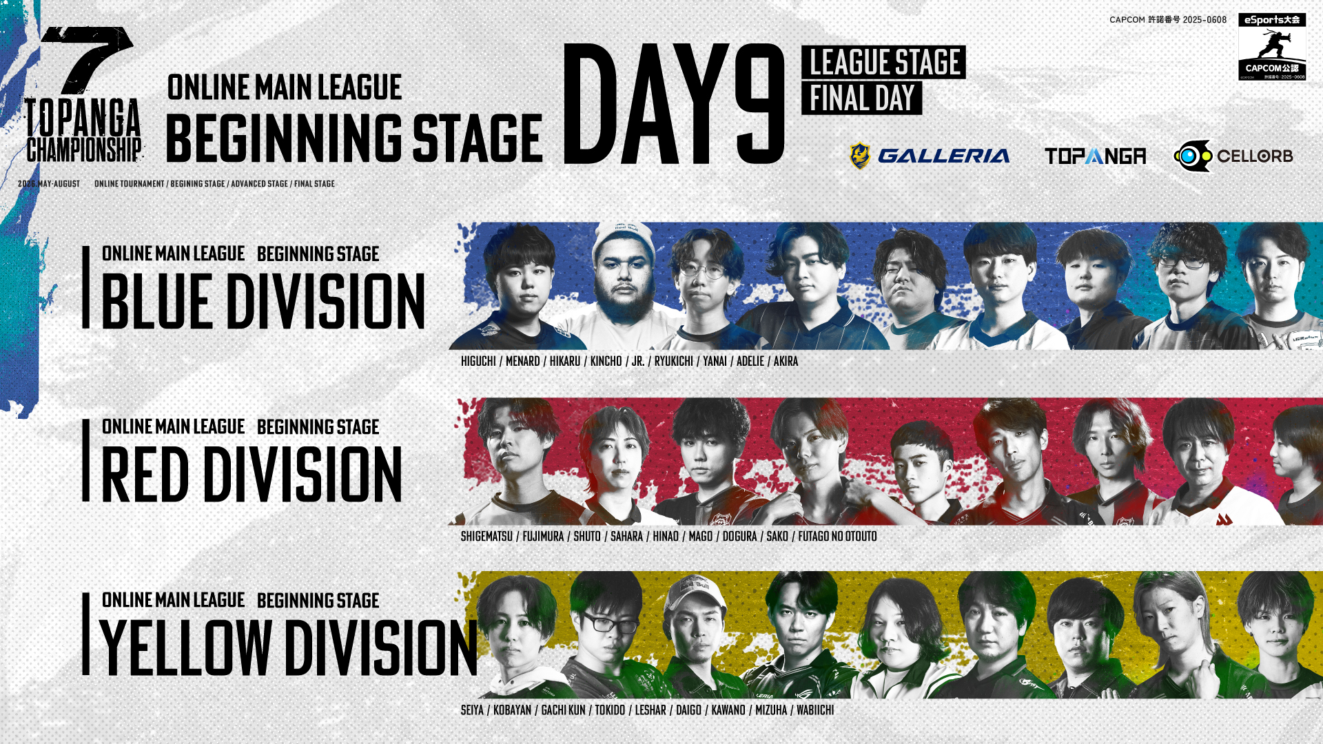 BEGINNING STAGE｜DAY9 【BLUE / RED / YELLOW Div.】Final Round | Wizfan